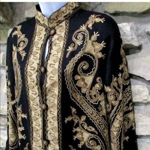 Soft surroundings light wear blazer embroidery  L